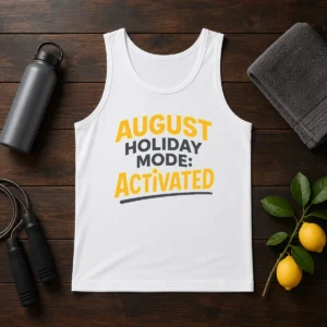 Premium August Holiday Mode Minimalist For Summer Lovers Tank Top
