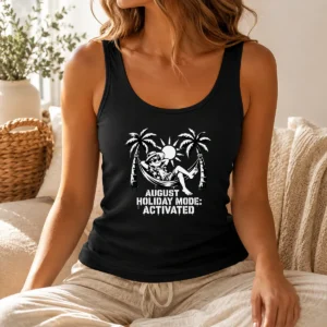 Pretty Top August Holiday Stencil For Laid Back Vibes Tank Top