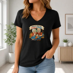 Awesome Original Grandparents Day Thank You Cartoon With Cozy Swing V-Neck Shirt