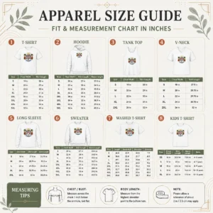 Size chart for Pretty Premium Traditional Tattoo Summer Bank Holiday Anchor Hibiscus with measurements in inches and cm to help choose the right fit