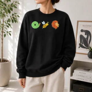 Official Hose Bee Lion Rebus Wordplay Visual Pun Sweater