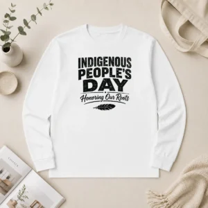 Premium Happy Indigenous Peoples Day Pride Silhouette Long Sleeve Shirt