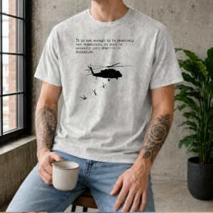 Official Pinochet Helicopter Death Flights It Is Not Enough To Be Passively Not Communist Washed T-Shirt