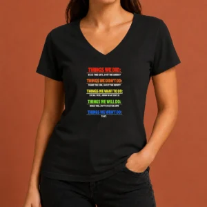 Original Things We Did Music Lyric Mashup Quote Song Lyrics V-Neck Shirt
