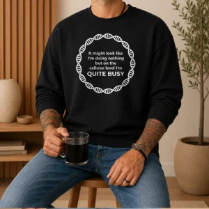 Funny Official Cellular Level Quite Busy Geek Sweater