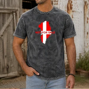 Good Greenland Not For Sale Map Of Greenland Territory Washed T-Shirt