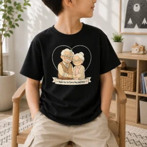 Nice Hot Grandparents Day Thank You Gift Minimalist Kids T-Shirt