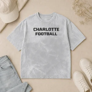 Hot Original Charlotte Football NCAA Washed T-Shirt