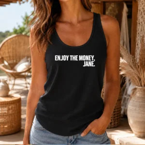 Pretty Enjoy The Money Jane Sarcastic Saying Tank Top