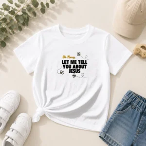 Awesome Oh Honey Let Me Tell You About Jesus Bee Quote Kids T-Shirt