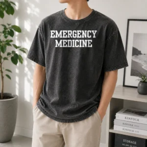 Hot Pretty Emergency Medical Crew Emergency Medicine Washed T-Shirt