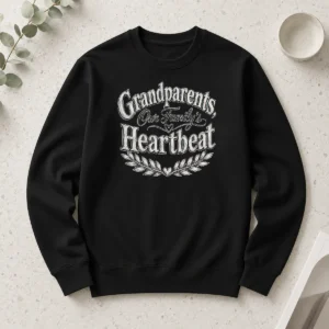 Hot Pretty Grandparents Day Heartfelt Family Sketch Long Sleeve Shirt