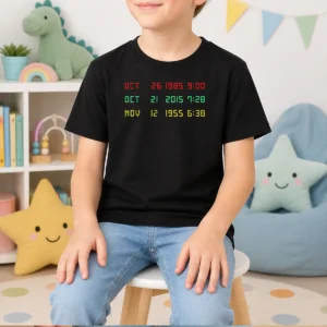 Original Time Machine Three Dates Geek Kids T-Shirt