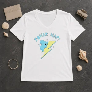 Awesome Hot Koya BT21 Power Nap Lightning Bolt Sleeping V-Neck Shirt