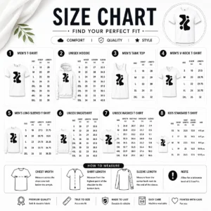 Size chart for Top Kumo Cloud Architecture Logo with measurements in inches and cm to help choose the right fit