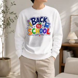 Awesome Distressed Grunge Back To School Red Blue Sweater