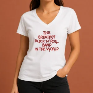 Hot Official The Greatest Rock 'N' Roll Band In The World V-Neck Shirt