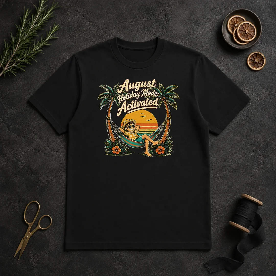 Funny August Holiday Vintage Vacation Mode t shirt Funny August Holiday Vintage Vacation Mode