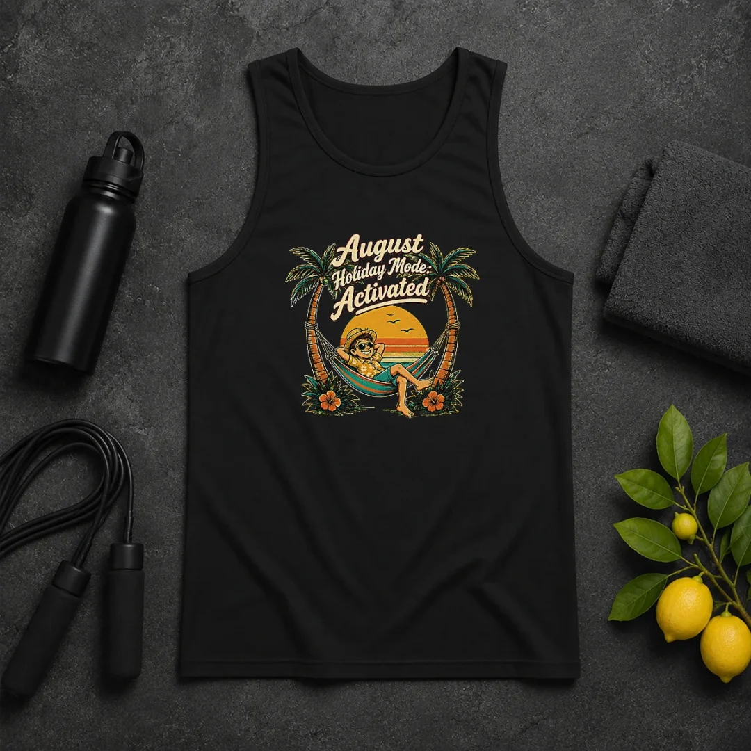 Funny August Holiday Vintage Vacation Mode Tank Top Funny August Holiday Vintage Vacation Mode Tank Top