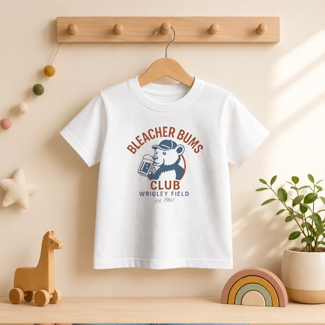 funny-bleacher-bums-club-wrigley-field-est-1967-kids-t-shirt Funny Bleacher Bums Club Wrigley Field Est 1967 Kids T-Shirt