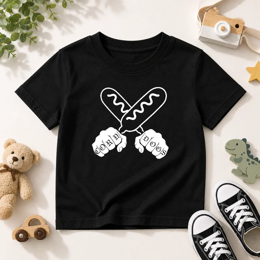 funny-corndog-knuckles-hotdog-kids-t-shirt-kid-t-shirt Funny Corndog Knuckles Hotdog Kids T-Shirt
