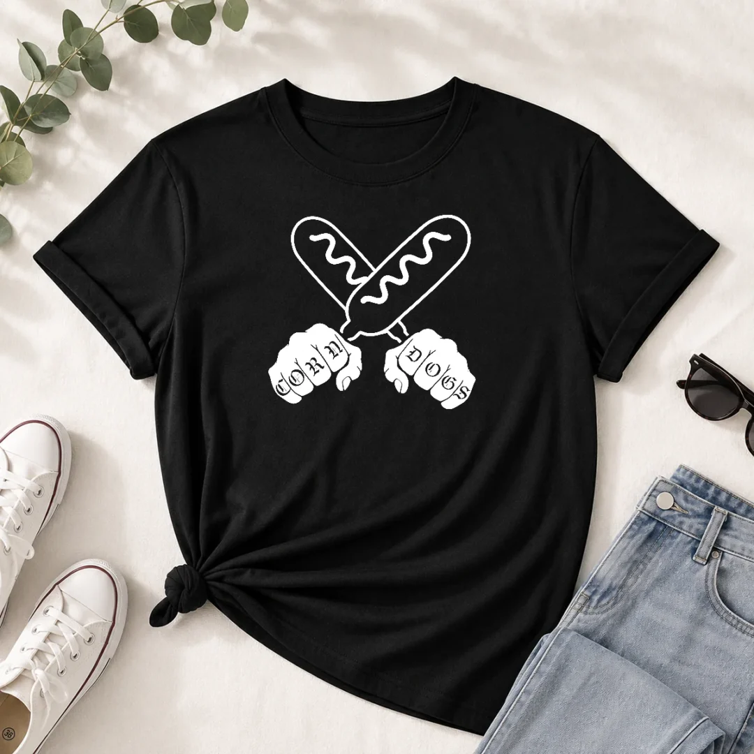 funny-corndog-knuckles-hotdog-t-shirt Funny Corndog Knuckles Hotdog