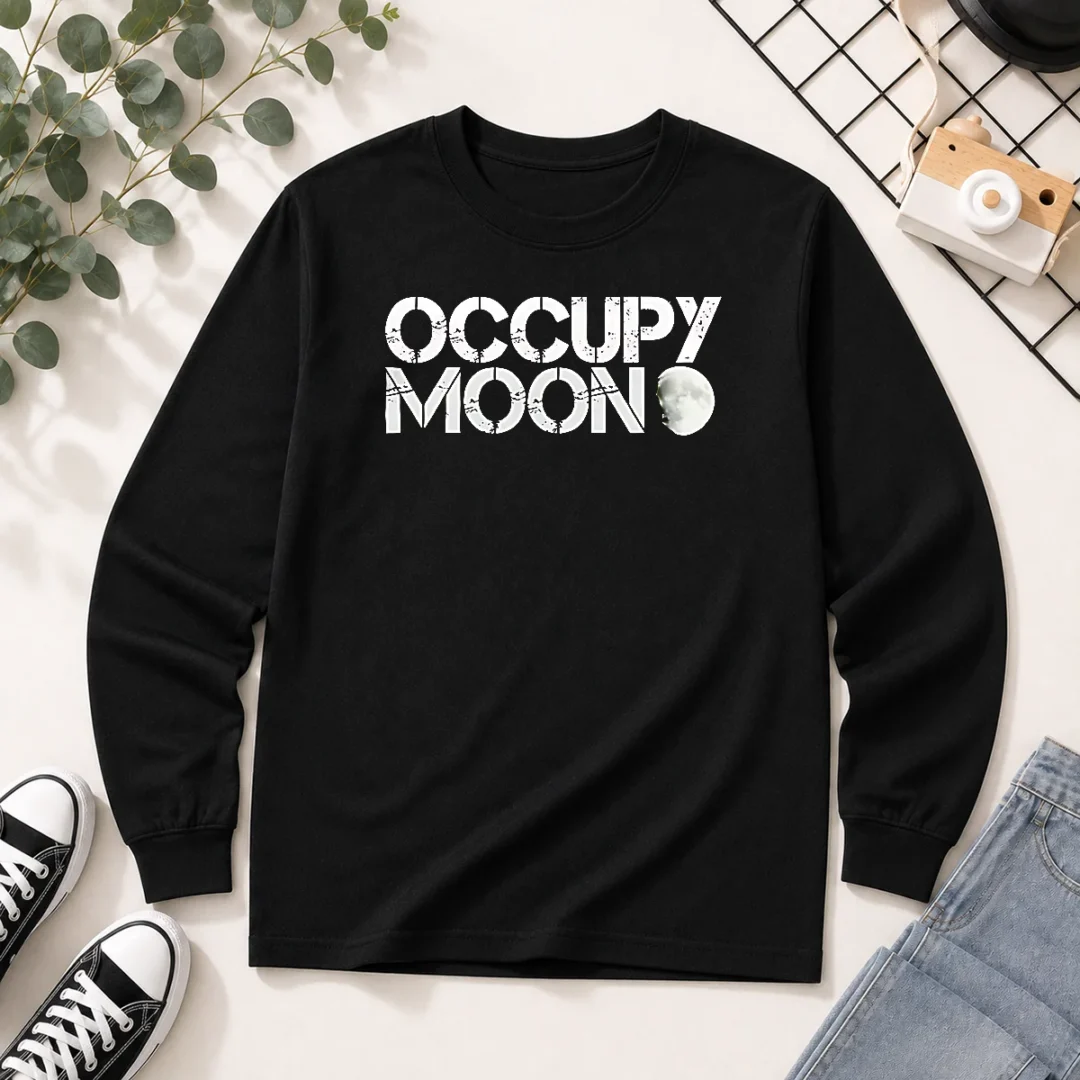 funny-distressed-occupy-moon-space-lunar-astronomy-long-sleeve-shirt Funny Distressed Occupy Moon Space Lunar Astronomy Long Sleeve Shirt