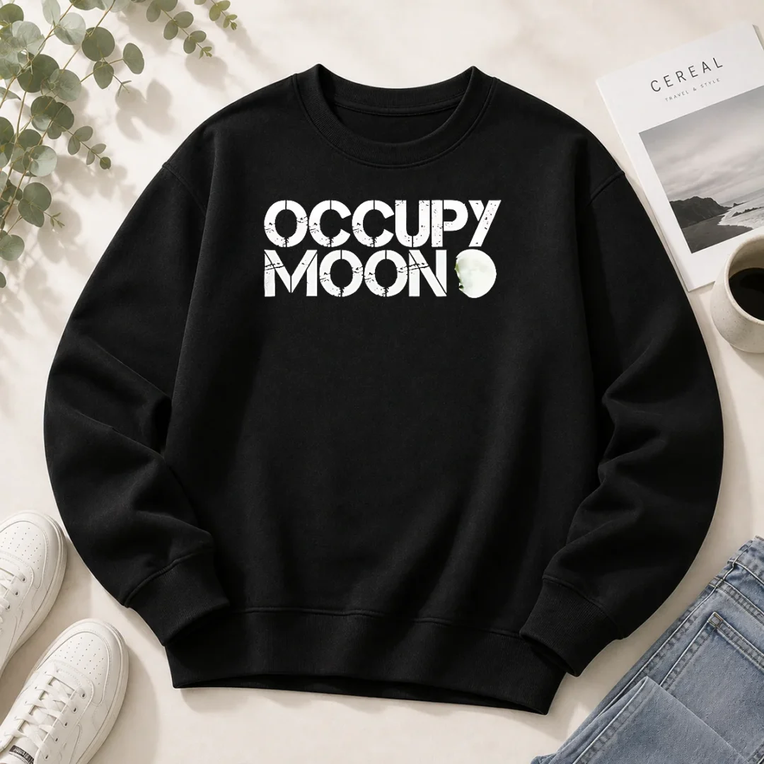 funny-distressed-occupy-moon-space-lunar-astronomy-sweater Funny Distressed Occupy Moon Space Lunar Astronomy Sweater