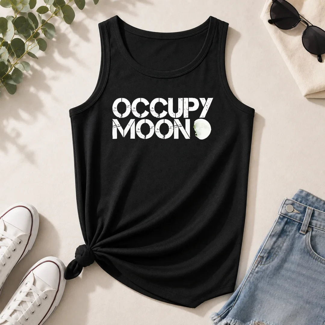 funny-distressed-occupy-moon-space-lunar-astronomy-tank-top Funny Distressed Occupy Moon Space Lunar Astronomy Tank Top