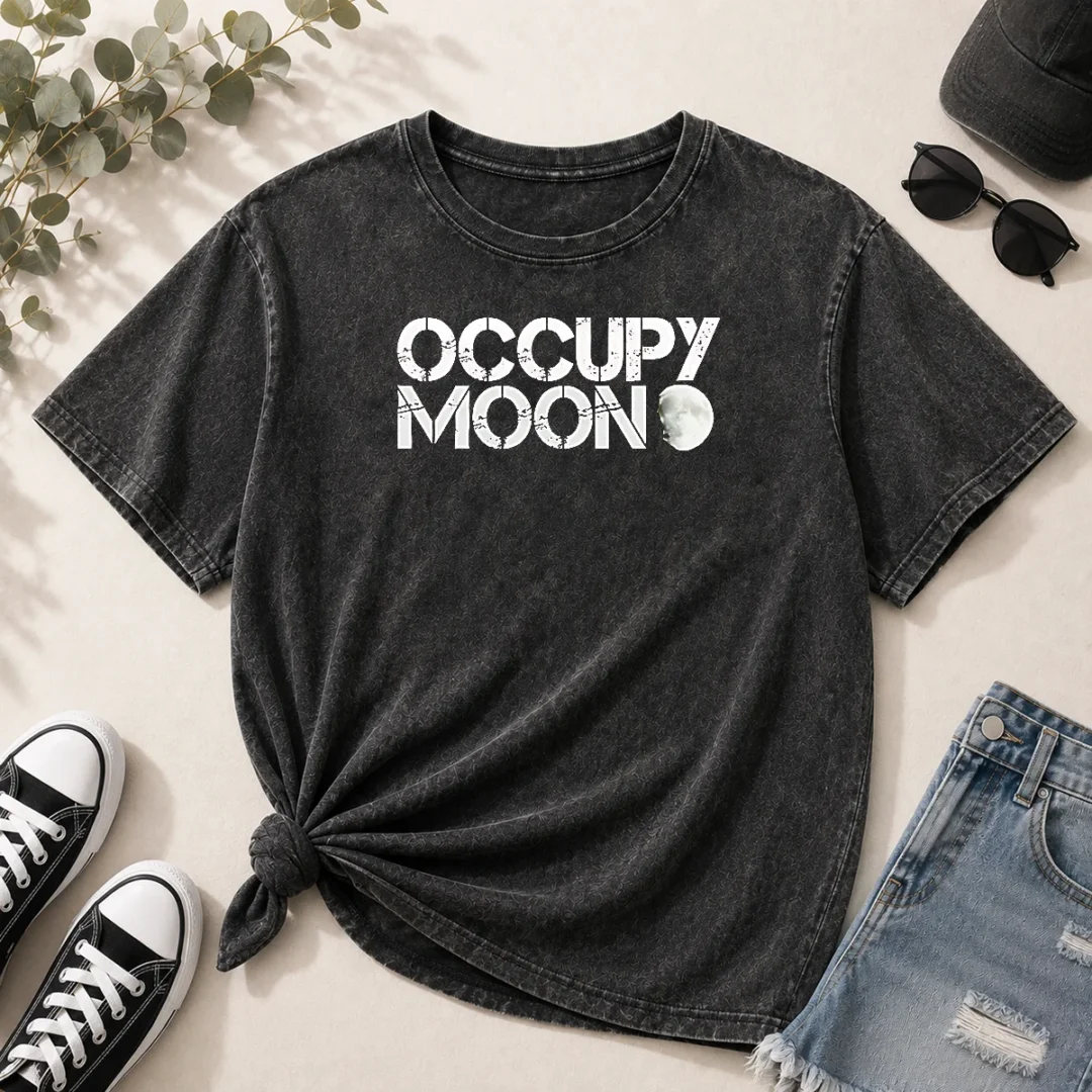 funny-distressed-occupy-moon-space-lunar-astronomy-washed-t-shirt Funny Distressed Occupy Moon Space Lunar Astronomy Washed T-Shirt