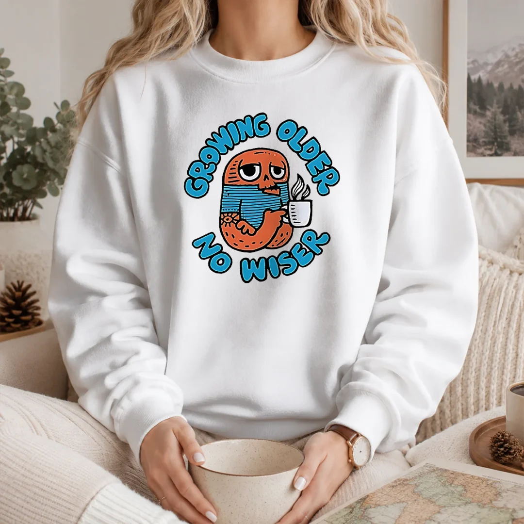 funny-growing-older-no-wiser-aging-coffee-lover-sweater Funny Growing Older No Wiser Aging Coffee Lover Sweater