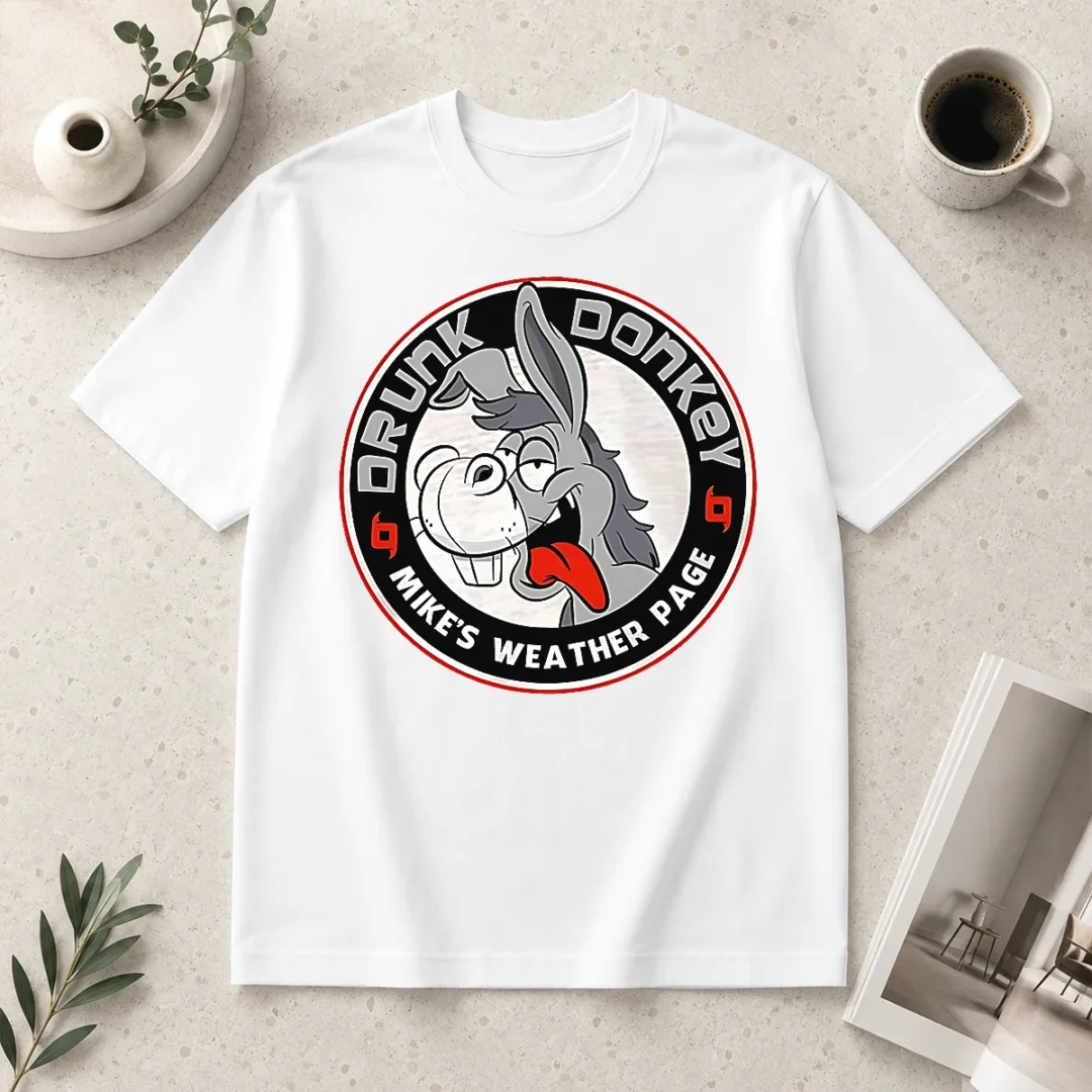 funny-happy-good-drunk-donkey-mike-s-weather-page-t-shirt Funny Happy Good Drunk Donkey Mike'S Weather Page