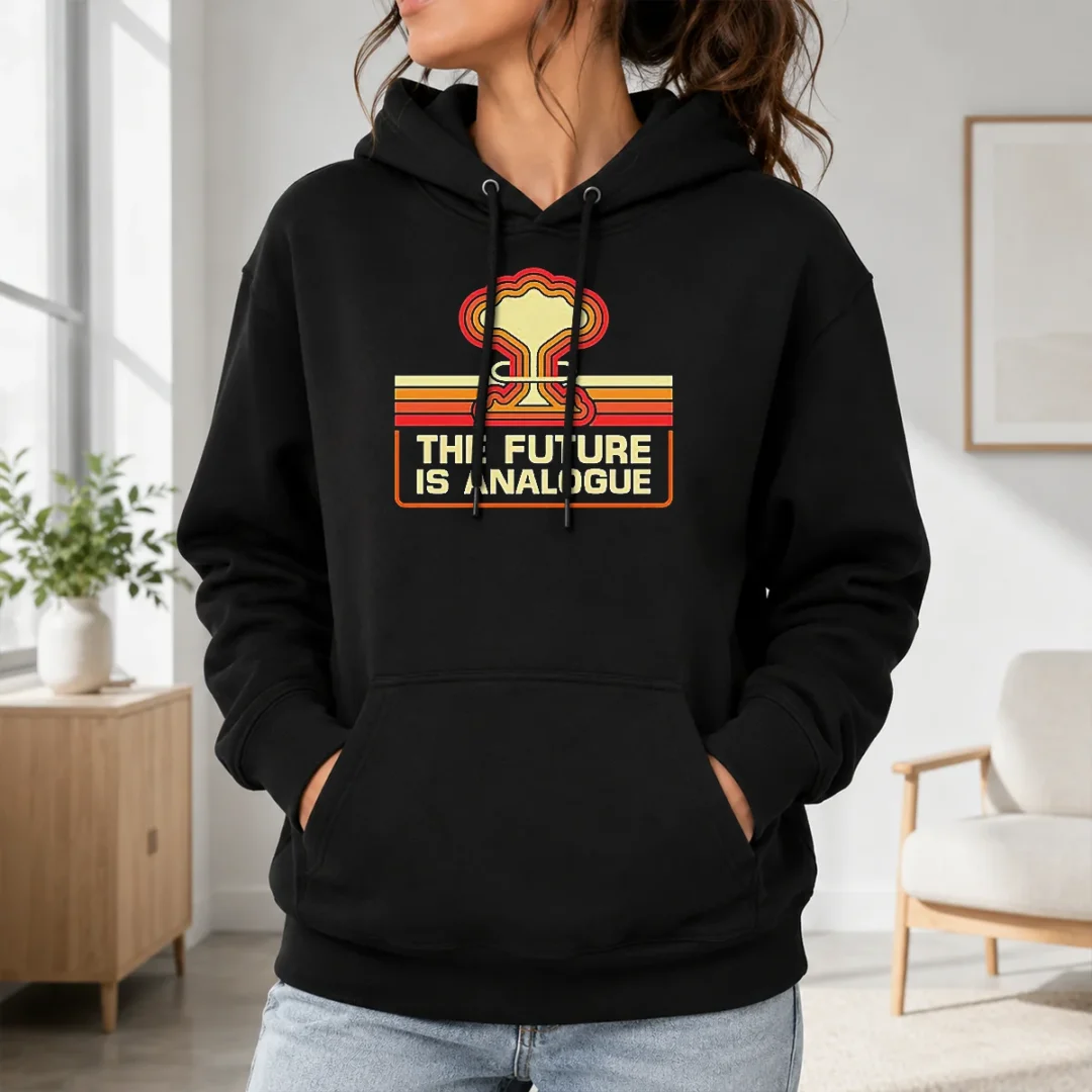 Funny Hot The Future Is Analogue Retro Nuclear Mushroom Cloud Hoodie Funny Hot The Future Is Analogue Retro Nuclear Mushroom Cloud Hoodie