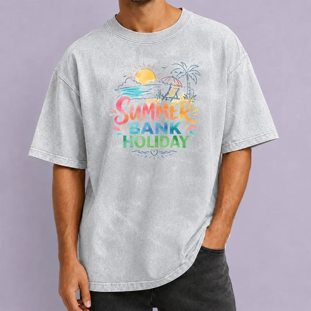 funny-nice-watercolor-beach-scene-summer-bank-holiday-relax-washed-t-shirt Funny Nice Watercolor Beach Scene Summer Bank Holiday Relax Washed T-Shirt