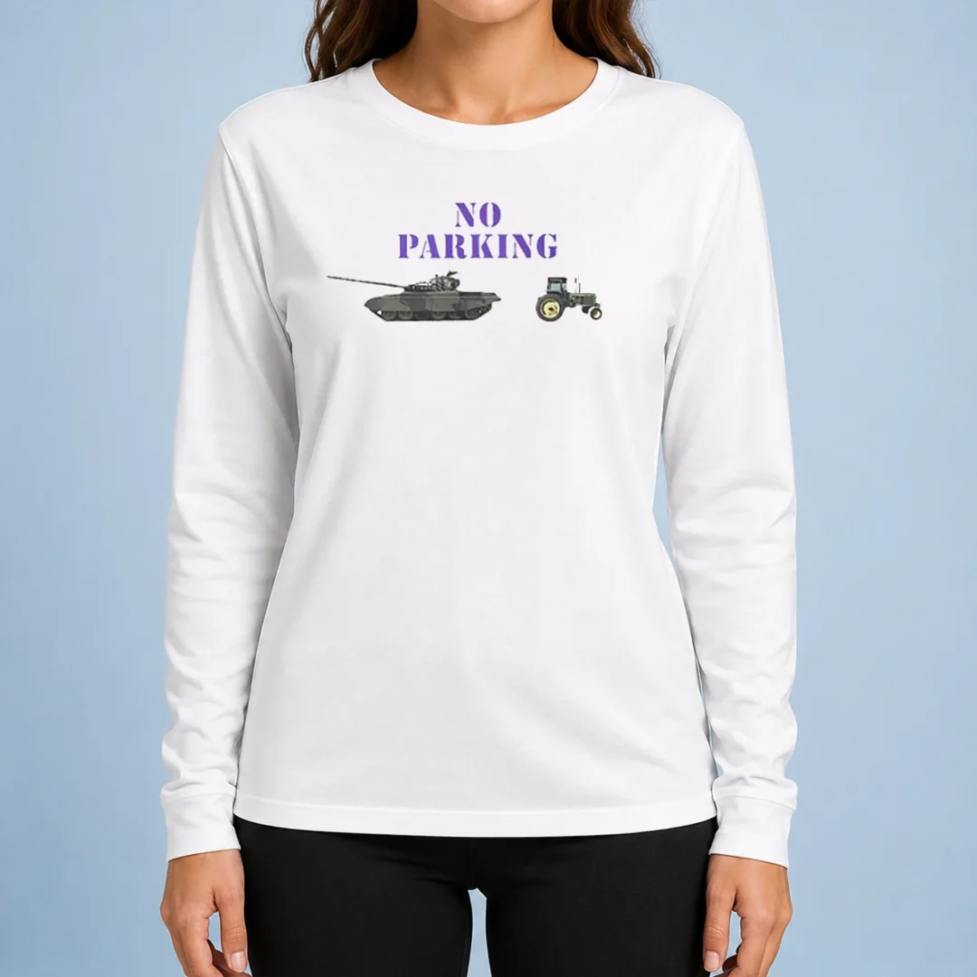 funny-no-parking-for-russian-tanks-meme-long-sleeve-shirt Funny No Parking For Russian Tanks Meme Long Sleeve Shirt