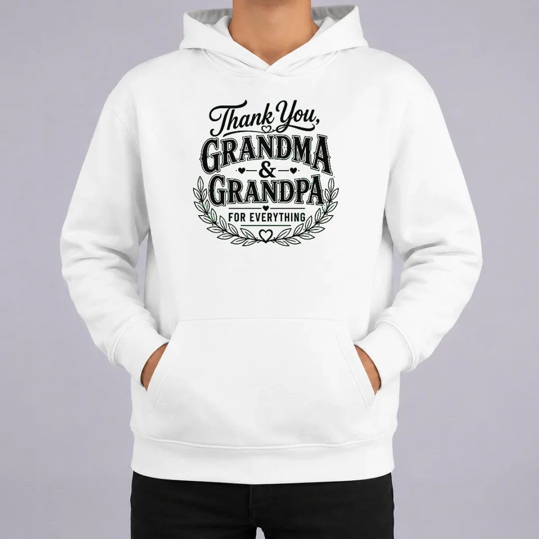 Funny Official Grandparents Day Thank You With Line Art Typography Hoodie Funny Official Grandparents Day Thank You With Line Art Typography Hoodie