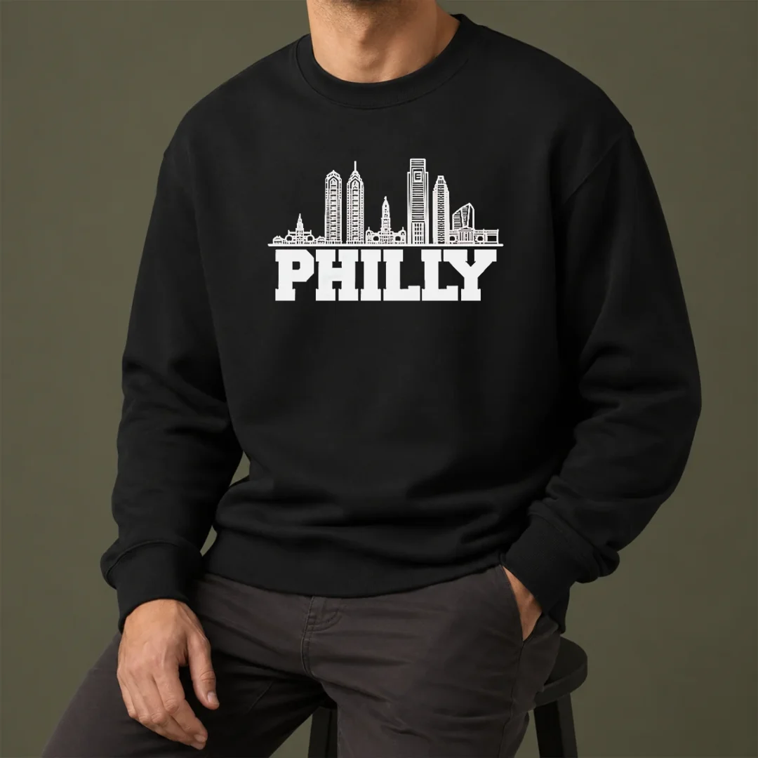 funny-official-philly-skyline-apparel-philadelphia-city-silhouette-sweater Funny Official Philly Skyline Apparel Philadelphia City Silhouette Sweater