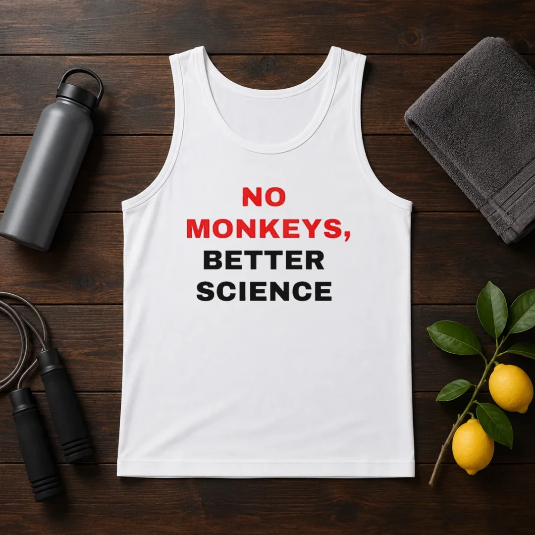 funny-peta-no-monkeys-better-science-tank-top Funny Peta No Monkeys Better Science Tank Top