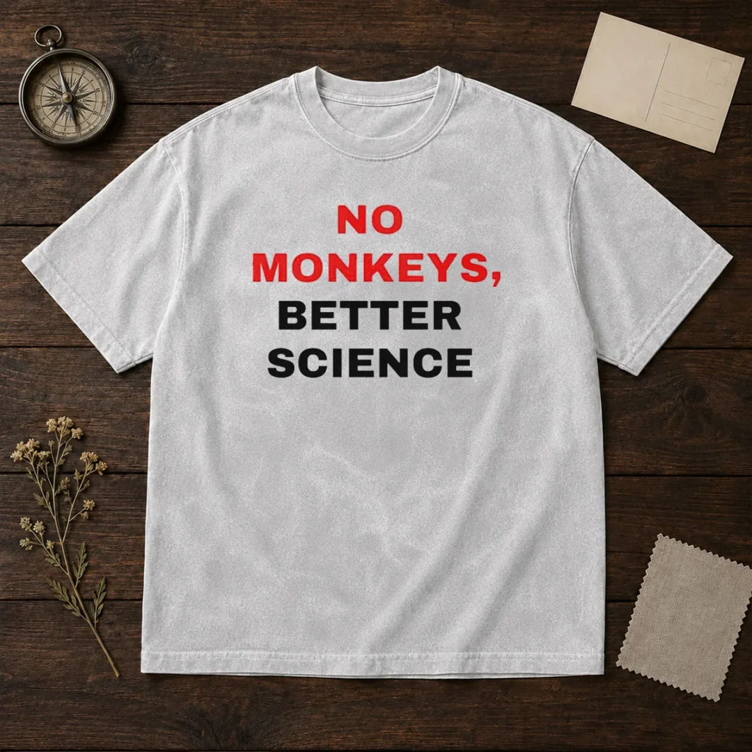 funny-peta-no-monkeys-better-science-washed-t-shirt Funny Peta No Monkeys Better Science Washed T-Shirt