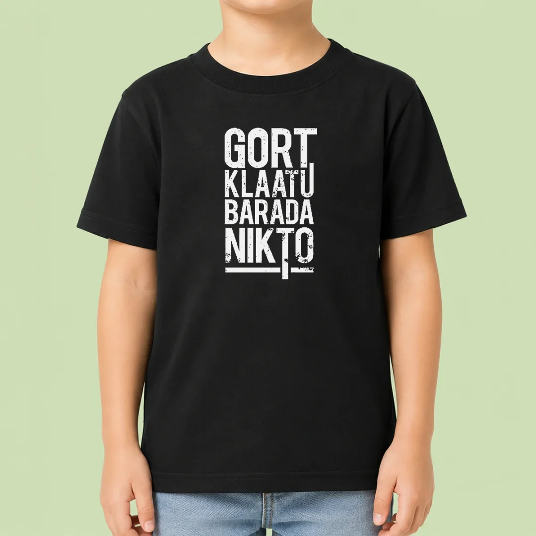 funny-premium-gort-klaatu-barada-nikto-geek-kids-t-shirt Funny Premium Gort Klaatu Barada Nikto Geek Kids T-Shirt