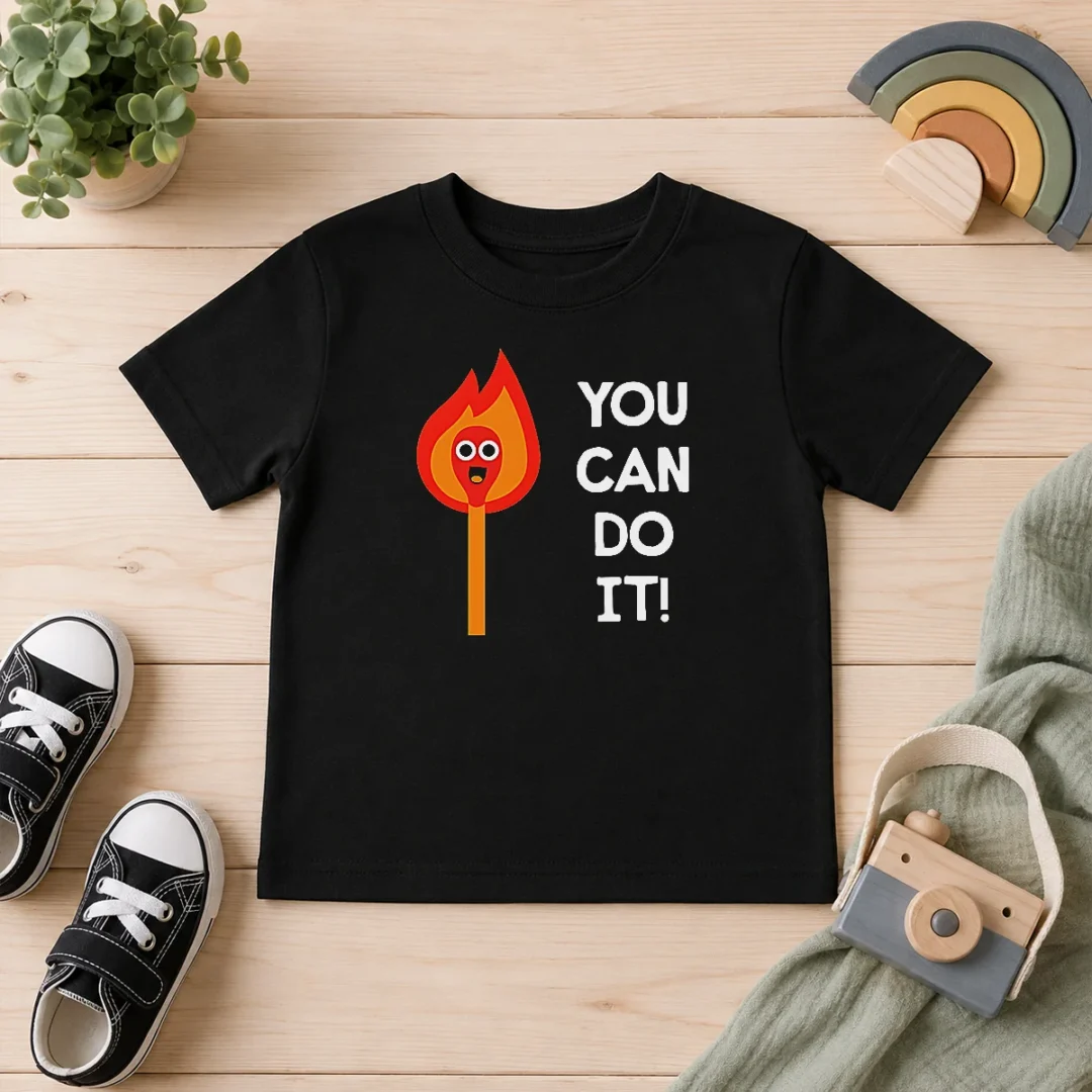funny-pretty-you-can-do-it-matchstick-motivational-encouragement-kids-t-shirt Funny Pretty You Can Do It Matchstick Motivational Encouragement Kids T-Shirt