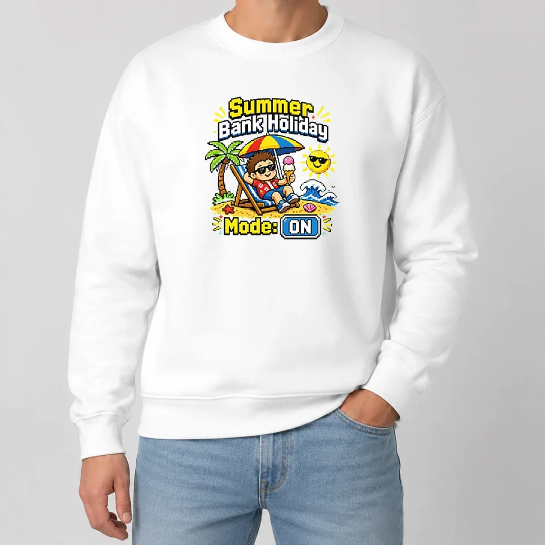 Funny Top Summer Bank Holiday Pixel Chillout Sweater Funny Top Summer Bank Holiday Pixel Chillout Sweater