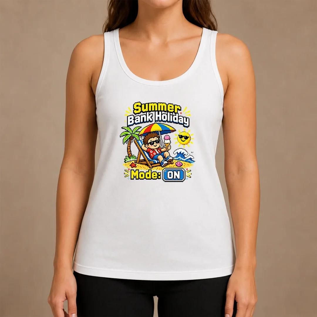 Funny Top Summer Bank Holiday Pixel Chillout Tank Top Funny Top Summer Bank Holiday Pixel Chillout Tank Top