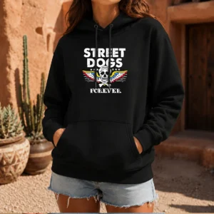 Hot Street Dogs Forever Skull And Crossbones Hoodie