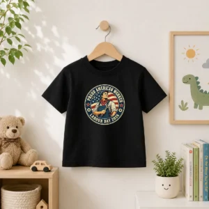 Nice Labour Day Proud American Worker Vintage Badge Kids T-Shirt