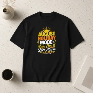 Happy Original August Holiday Typography With Fun Summer Vibes