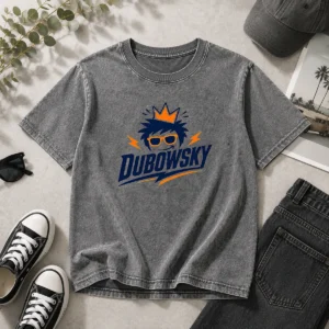 Good Dubowsky Cool King Crown Sunglasses Mascot Logo Washed T-Shirt