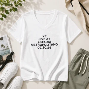 Awesome Ye Live At Estadio Metropolitano July 30 2026 V-Neck Shirt