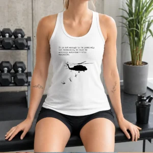 Official Pinochet Helicopter Death Flights It Is Not Enough To Be Passively Not Communist Tank Top
