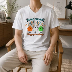 Awesome Logic Ghosts And Not Or Debugging The Afterlife V-Neck Shirt